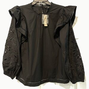 NWT J.Crew Poplin Puff Long Sleeve Blouse